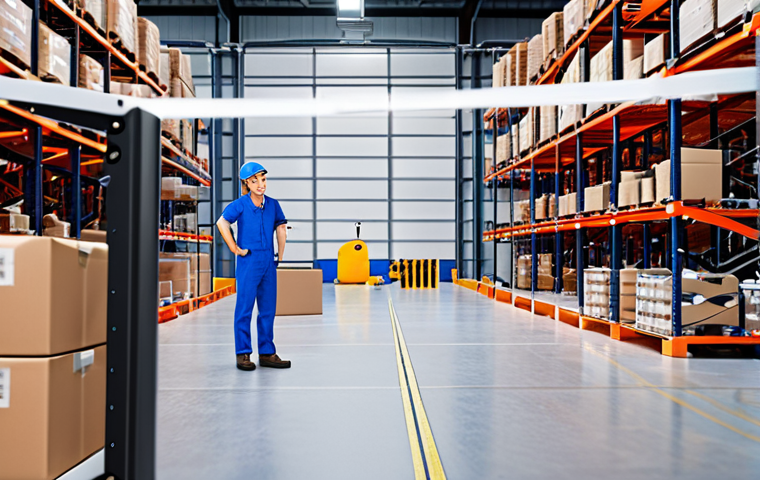 **

A small business owner smiles, looking at a graph showing a sharp decrease in costs. In the background, a modern warehouse scene with automated robots and optimized shelving. Overlaid on the image: AI icons, delivery truck icons, and a magnifying glass focusing on inventory. The overall feeling is positive and efficient.

**