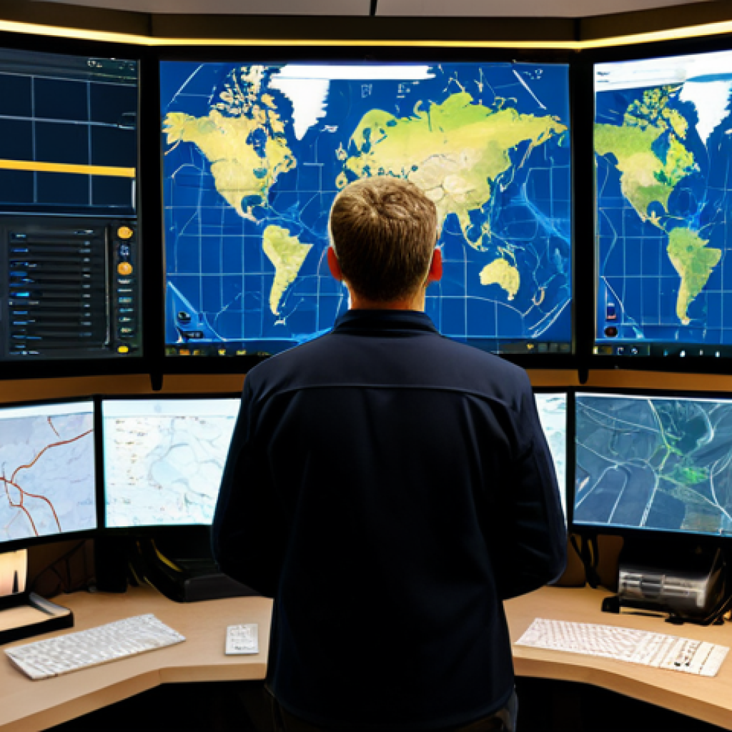 스마트물류 물류 경로 최적화 사례 - AI-Powered Route Optimization**
"A modern logistics control center, displaying a digital map with o...