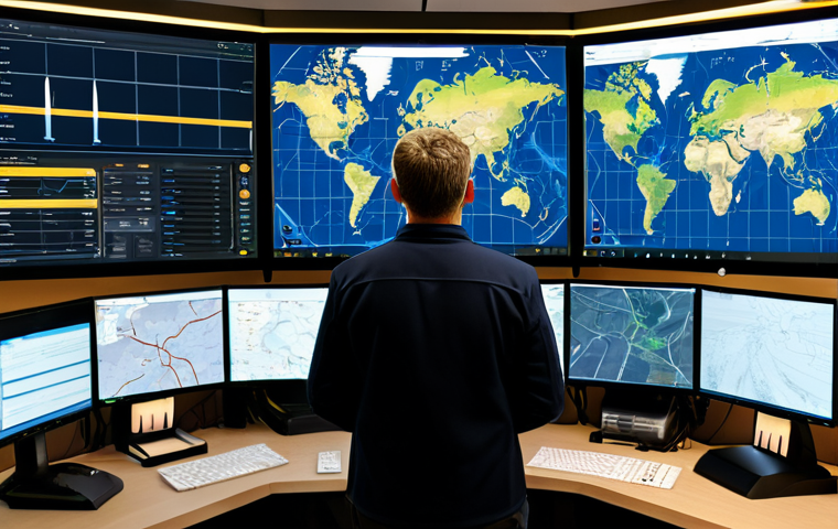 스마트물류 물류 경로 최적화 사례 - AI-Powered Route Optimization**

"A modern logistics control center, displaying a digital map with o...