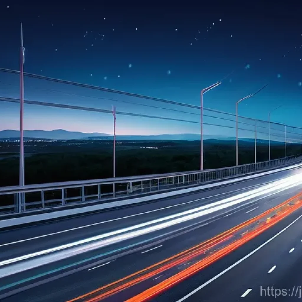 스마트물류 트렌드 2025 - **Prompt: Futuristic Autonomous Truck Fleet on a Smart Highway**
    An ultra-realistic, wide-angle ...