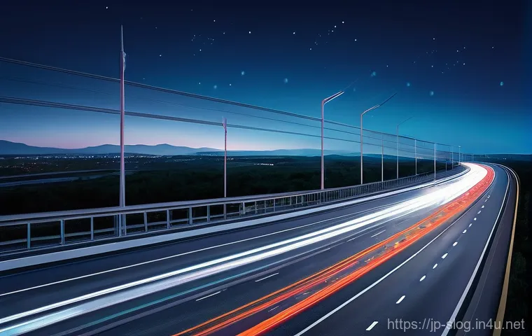 스마트물류 트렌드 2025 - **Prompt: Futuristic Autonomous Truck Fleet on a Smart Highway**
    An ultra-realistic, wide-angle ...