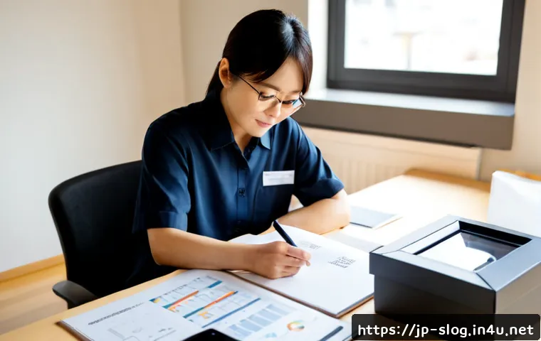 스마트물류 자격증 독학으로 준비하기 - Photorealistic Japanese adult learner studying independently for a smart logistics certification at ...